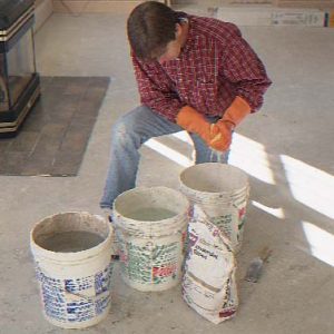 grouting tile mixing