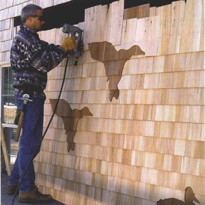 install cedar shingle decorative pattern