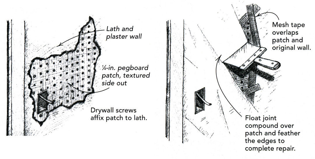 How to Repair Holes in Lath and Plaster Walls (Two Ways) - This