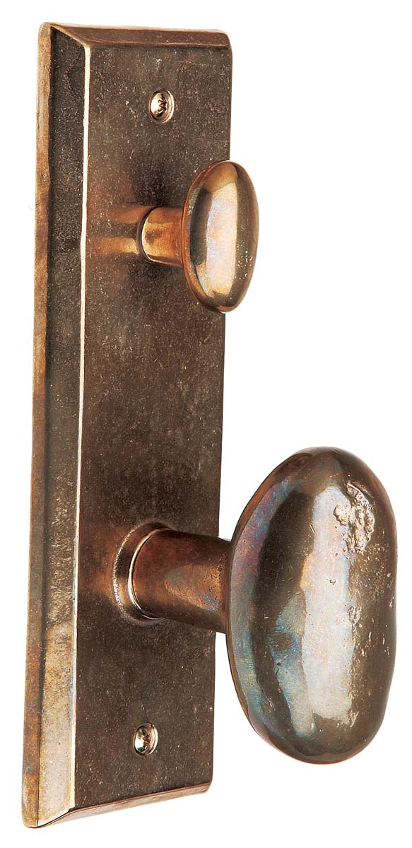 A keyed lockset with a handle from Rocky Mountain Hardware