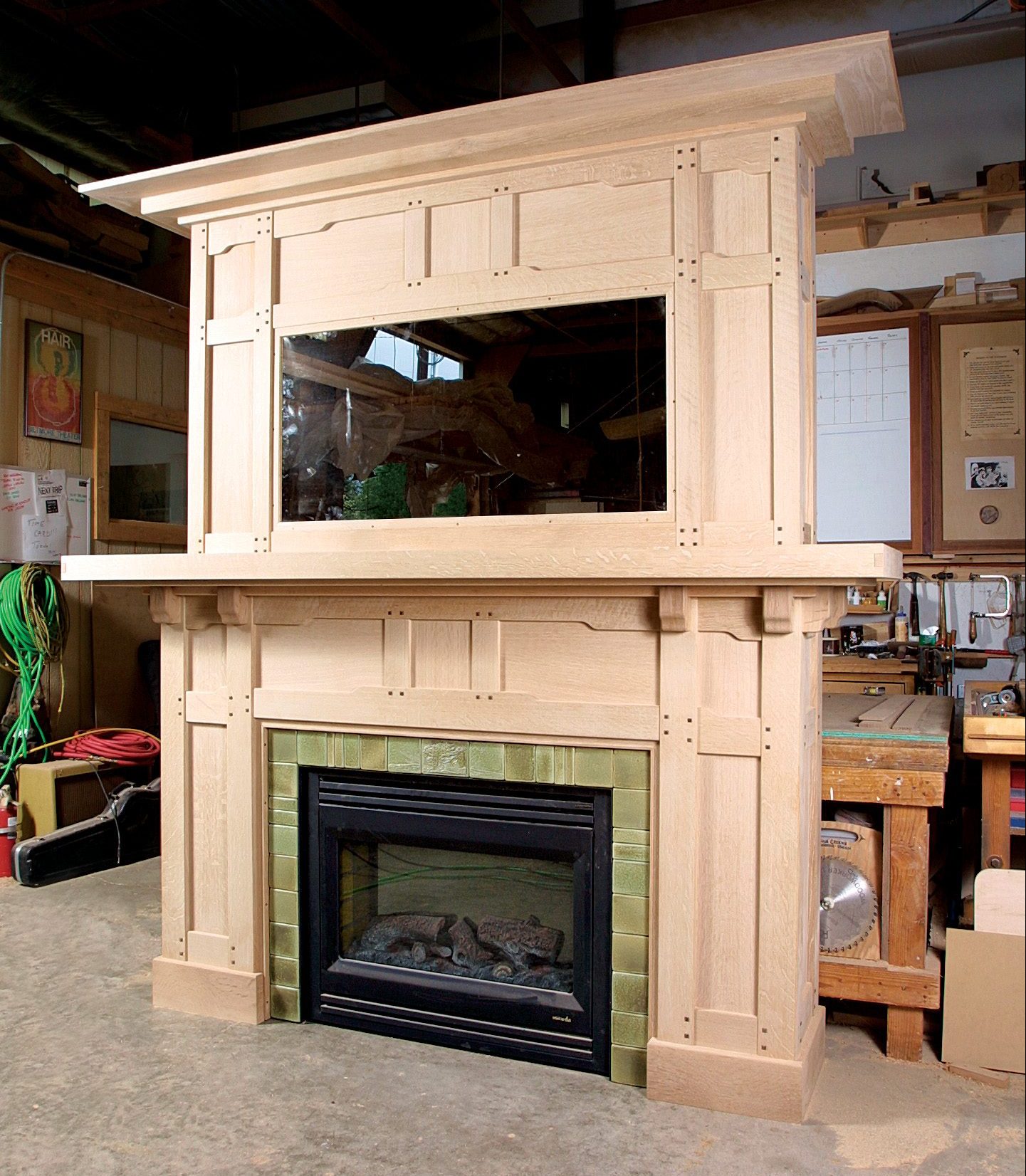 custom craftsman fireplace mantel