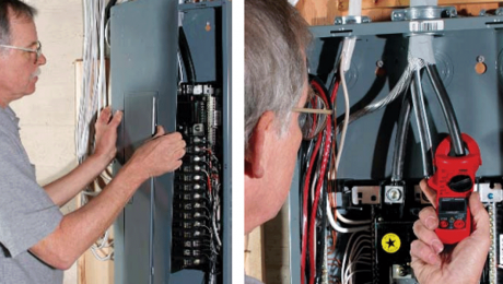 person working on circuit breaker