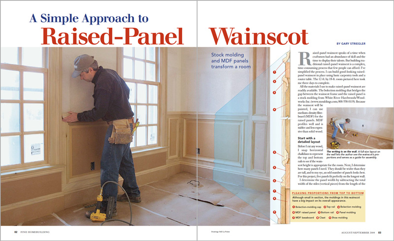 A Simple Approach to Raised-Panel Wainscot spread