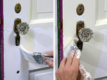 painting around a door knob