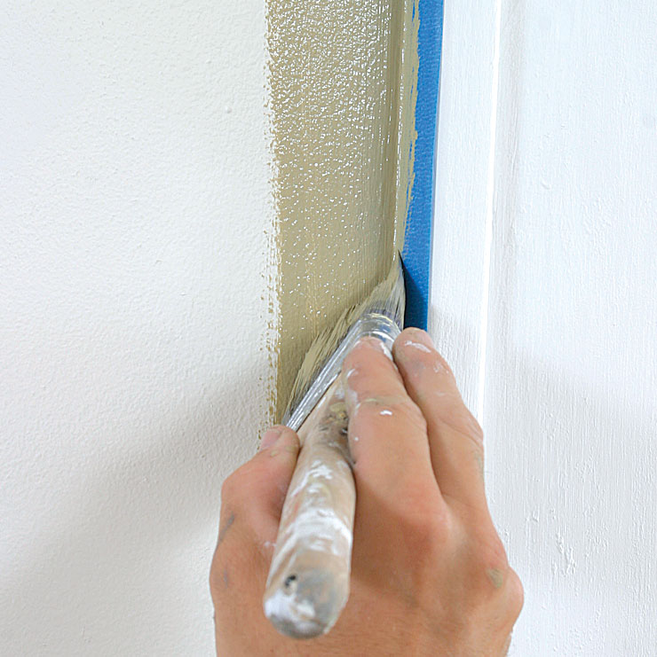 Use tape. Pros rely on a steady stroke to avoid using masking tape in many situations.