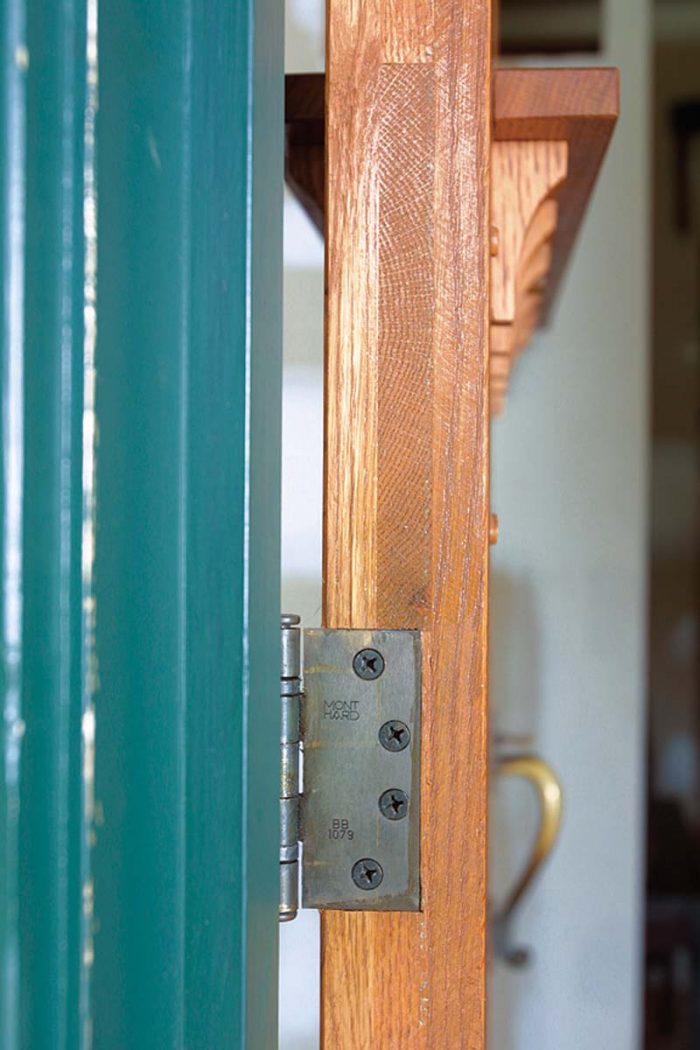 side view of craftsman style door