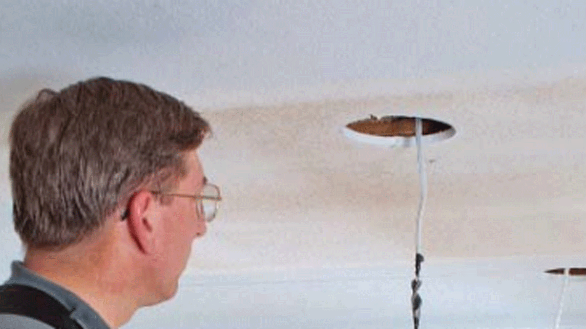 installing recessed light 