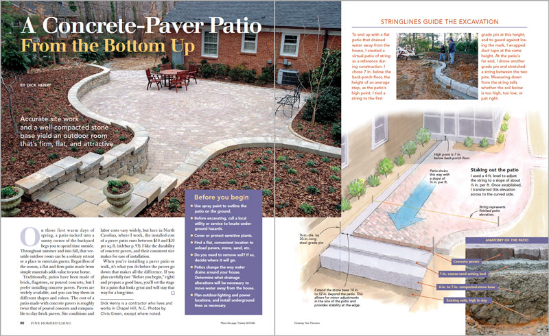 A Concrete-Paver Patio from the Bottom Up spread