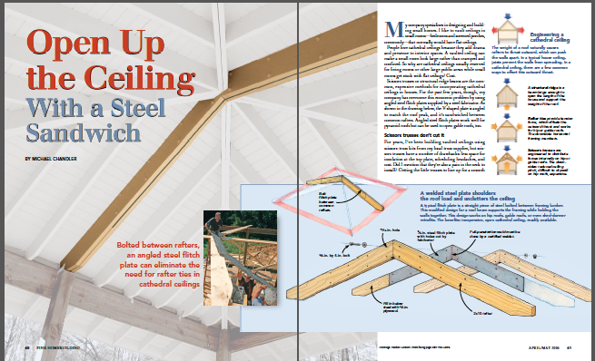 opening up a ceiling magazine spread 