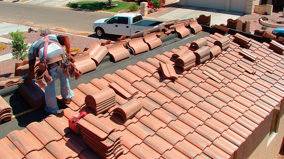 clay roof installation