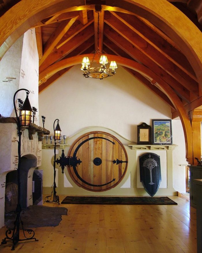 real Hobbit house round door