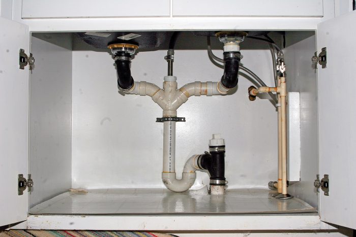 attaching sink pipes