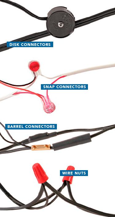 Low-voltage wire connectors