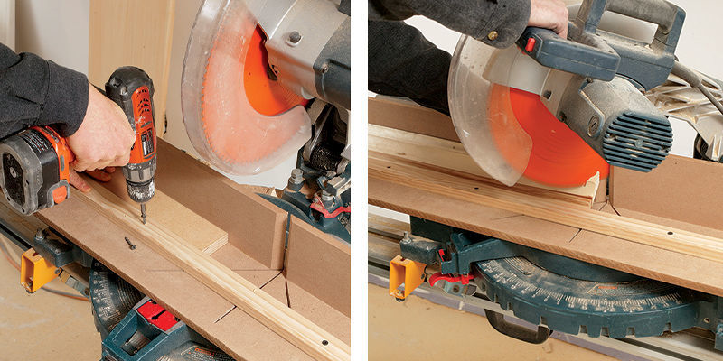 It’s faster to create a saw-table stop that reproduces the ceiling projection.