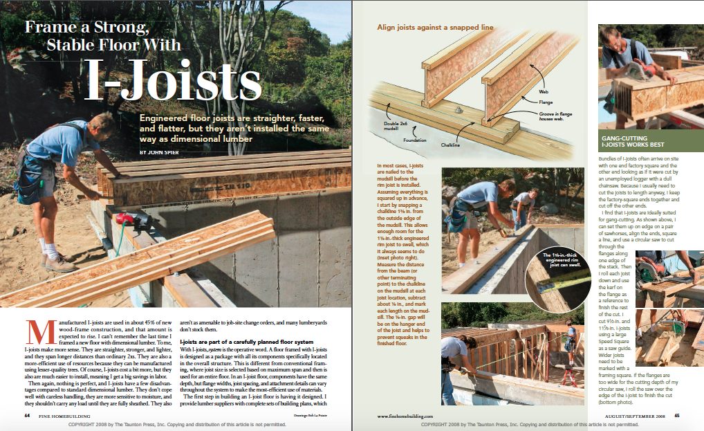 engineered floor joists magazine layout