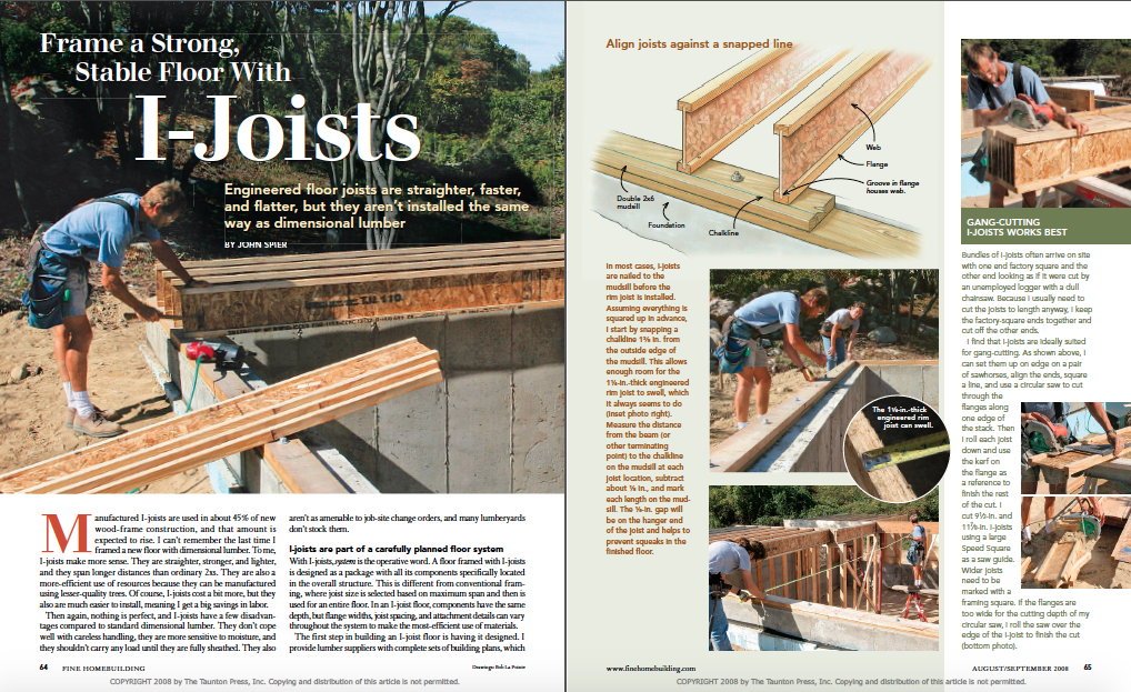 New Book Details I-Joist Construction - GreenBuildingAdvisor