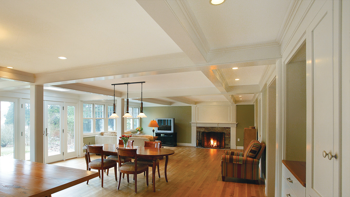 Coffered Ceiling With Box Beams