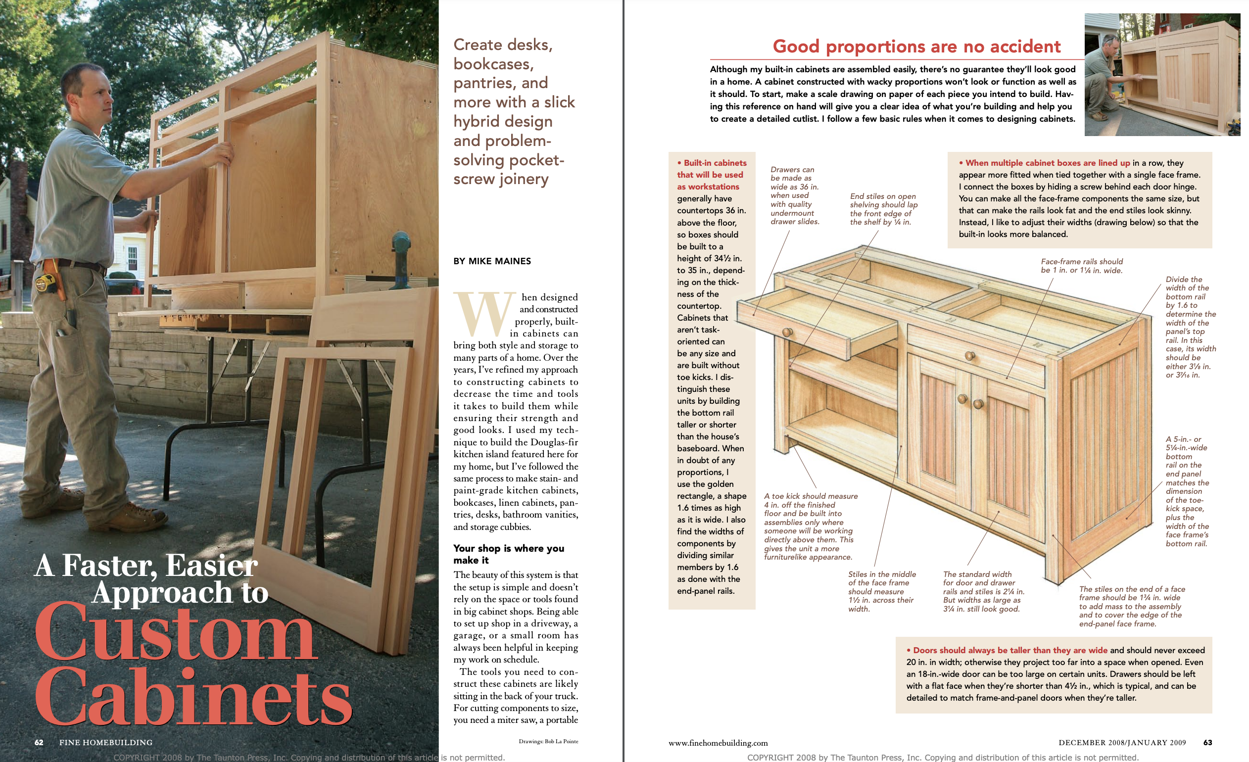 How a master carpenter built custom-made cabinets and cases for a