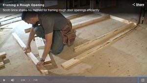 Frame a Door Rough Opening - Fine Homebuilding