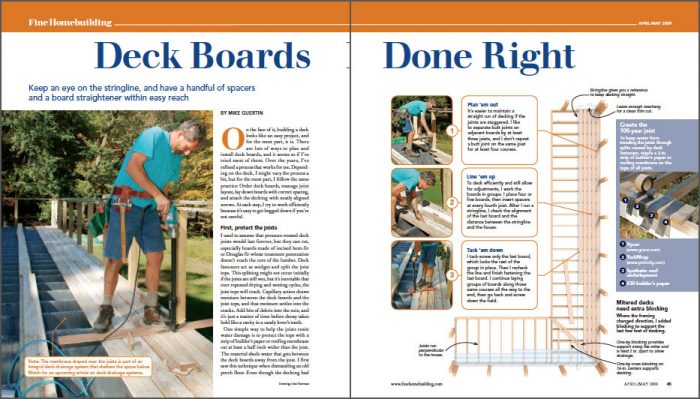 Tips for Deck Board Spacing and Installation - Fine Homebuilding