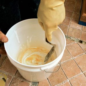 epoxy grout mixing