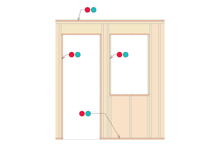 air seal on window and door frames