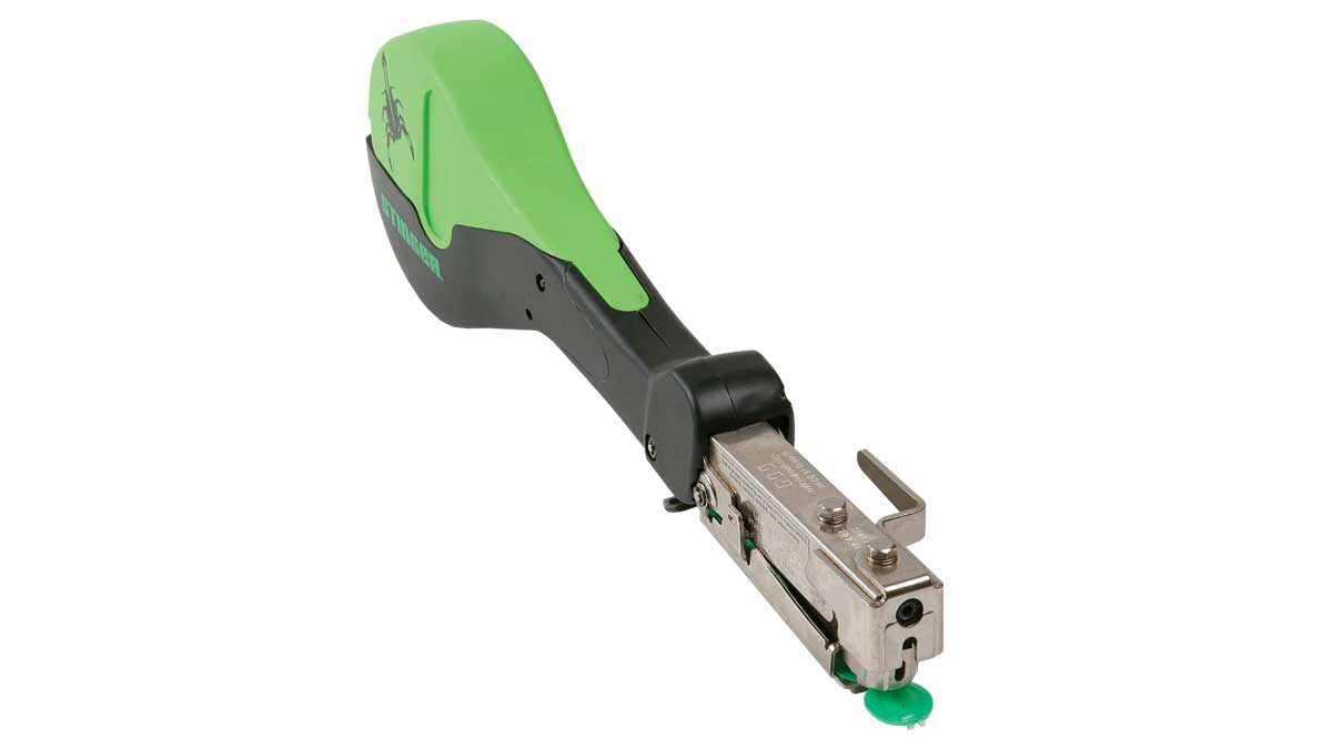National Nail’s CH38 (shown here, about $50) has a manual cap-feed trigger. Squeeze the trigger to advance a cap, and whack the roof or wall like you ordinarily do. If you just need a staple for a ­temporary tack, skip the trigger squeeze. You quickly develop a rhythm: squeeze-whack, squeeze-whack. It’s not quite as fast as the continuous whacking of a regular ­hammer tacker, but it’s still faster than hand-driving caps and less expensive than a pneumatic model. National Nail also makes the CH38A (about $60), which has an autofeed cap ­design where each whack of the tool advances the cap for the next whack. I found the tool has one major weakness, though: The shear that is supposed to separate the plastic cap you just ­fastened doesn’t always cut clear through. When the tool is lifted off the wall or roof, a string of caps often unreels from the tool.