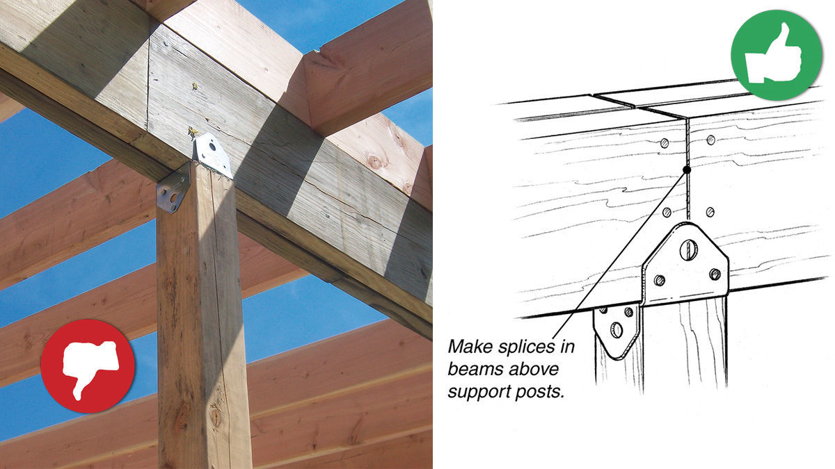 Mistake 10: Making beam splices in the wrong places