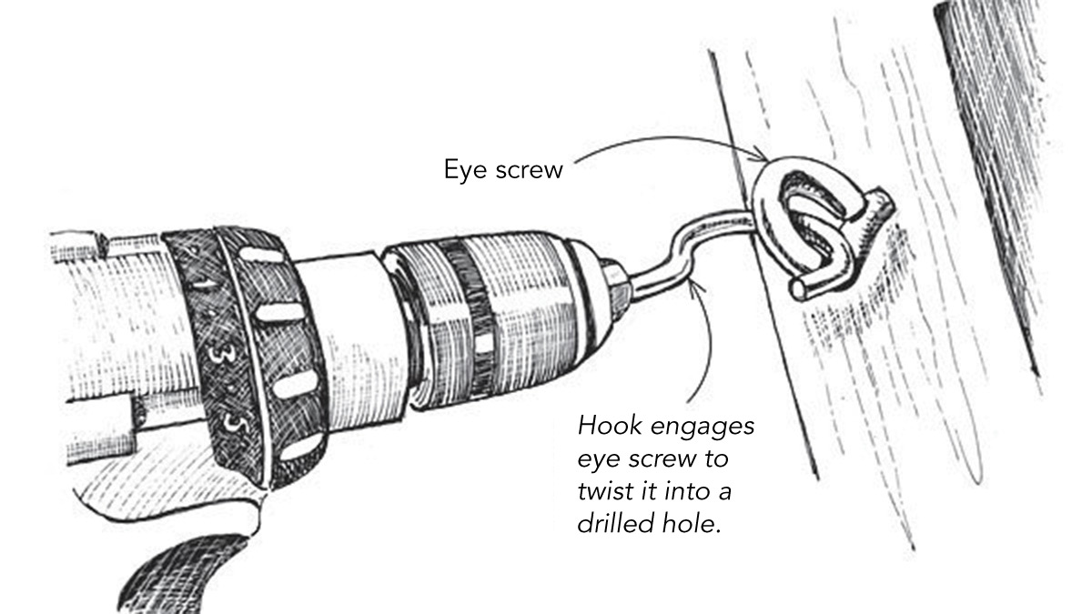 How to Install Eye Hooks on a Piece of Wood