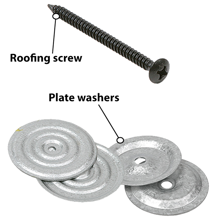 roofing screws and plate washers