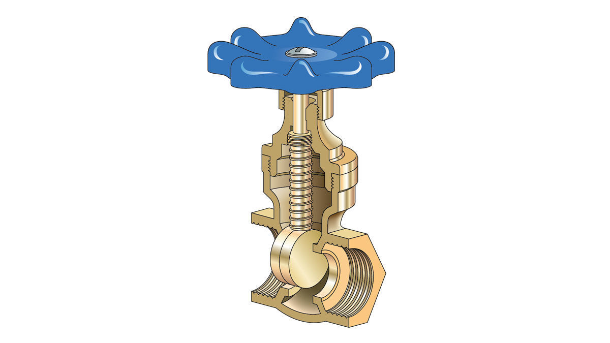 Gate plumbing valve