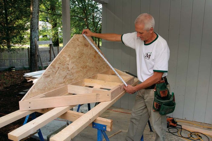 Measure the common rafter.