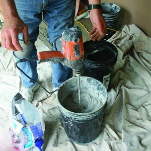 grout mixing for tile floor