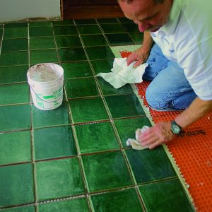 clean and seal high-traffic tile floor