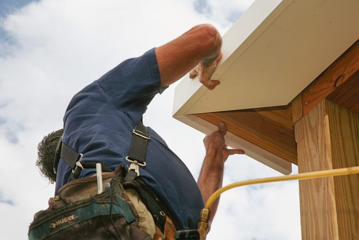 fascia at the eaves