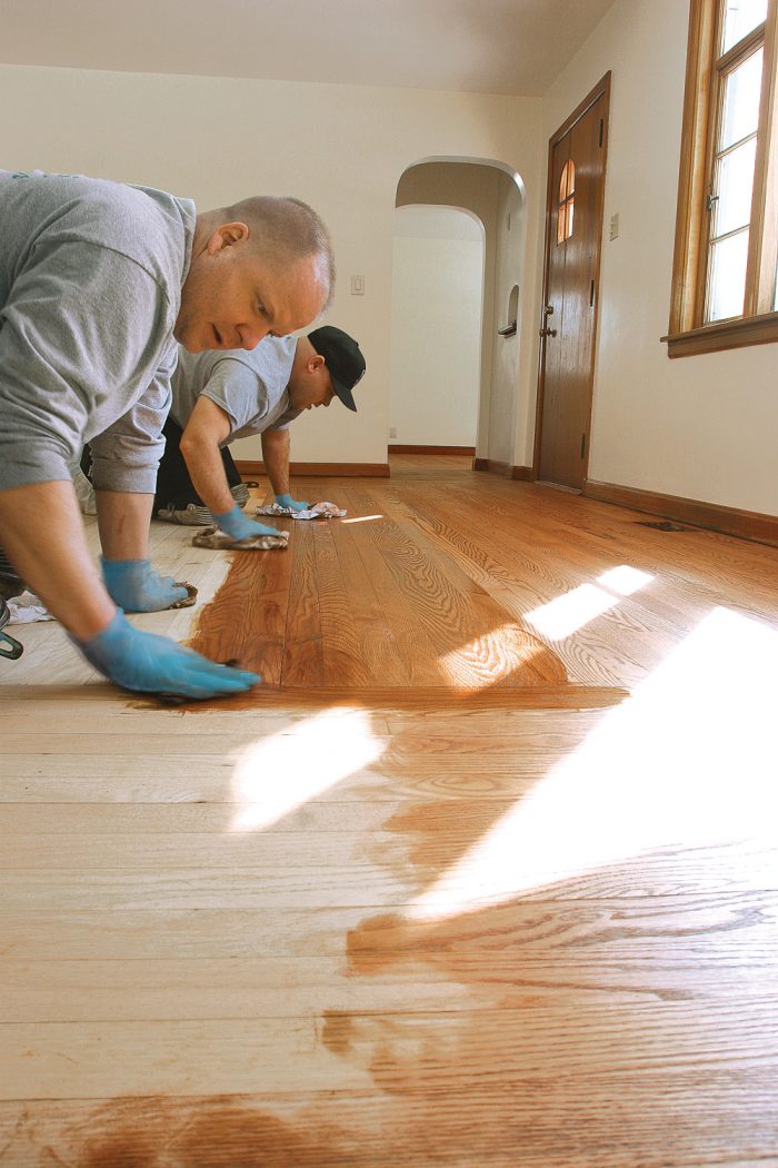 two-person staining team