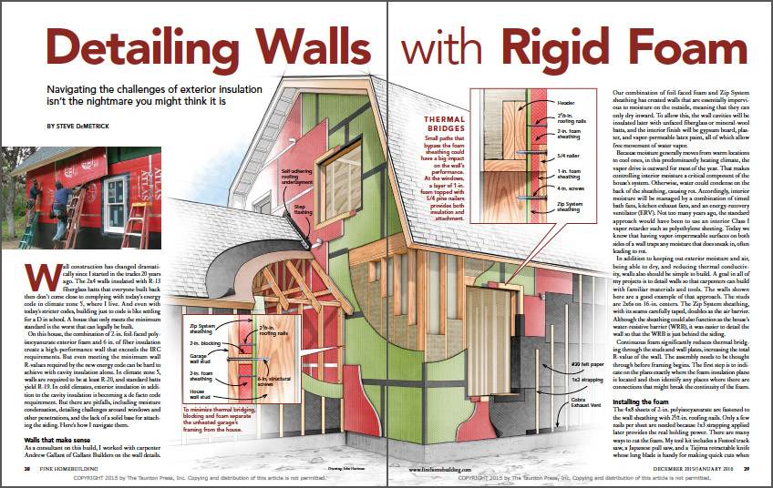 Detailing Walls With Rigid Foam spread