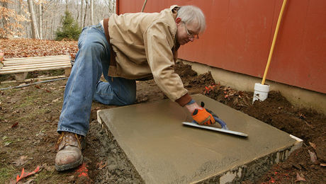 Placing a Small Concrete Slab