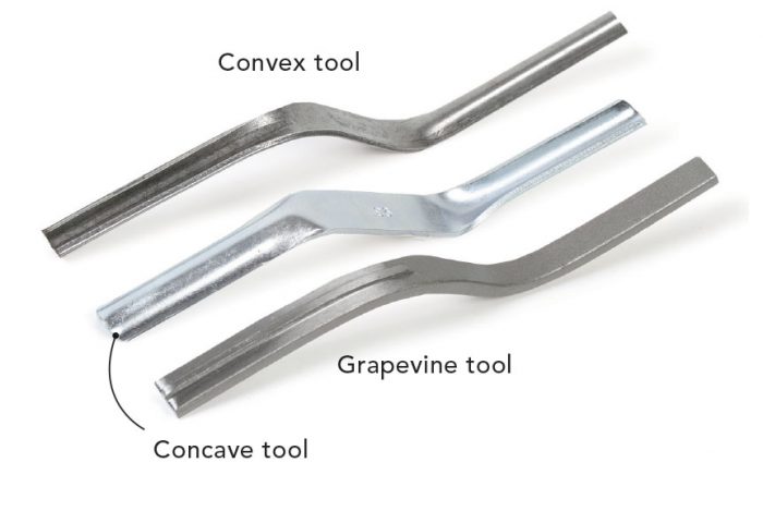 Concave tool, Grapevine tool, and Convex tool