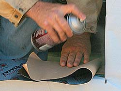 In cold weather, we apply spray adhesive (also called "primer") to improve the tape’s adhesion