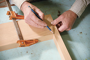 marking measurements for the mantel
