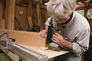 using hand tools for building a mantel