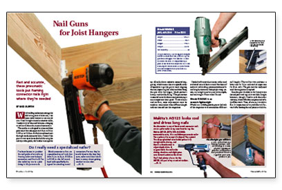can you install joist hangers with a nail gun?