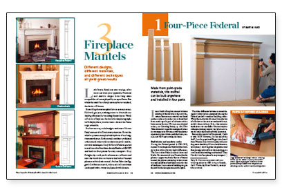 3 Fireplace Mantels spread