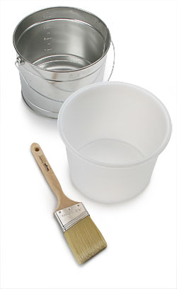 paint brush and bucket