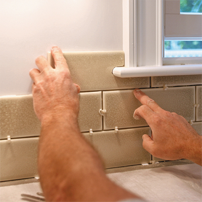 installing tiles with spacers
