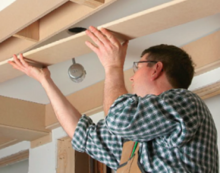 how to build a box beam coffered ceilng
