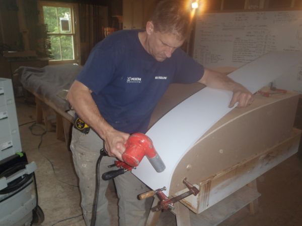 Applying heat to PVC and bending along the mold