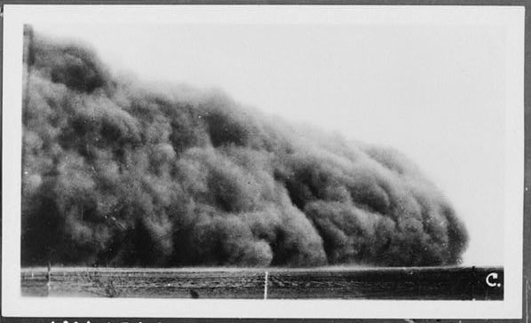 Black blizzard - dust bowl dust storm