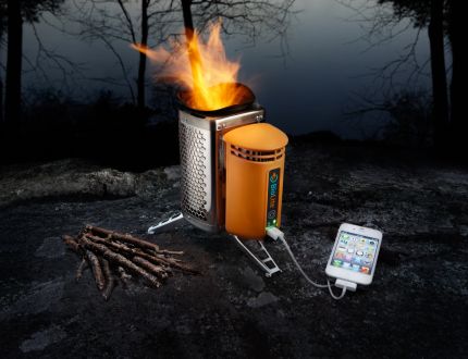 BioLite camp stove with thermoelectric generator